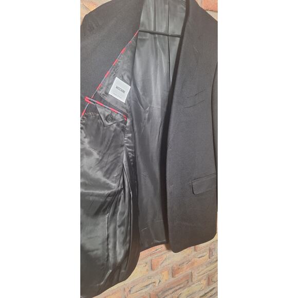 Moschino wool/cashmere 2 button blazer- mens jacket EU 50R/ US 40R- mint! Black - Picture 5 of 12